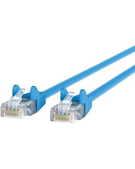 6Ft Cat6 Snagless Patch Cable, Utp, Blue Pvc Jacket, 23Awg, 50 Micron, Gold Plat