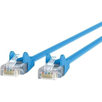 6Ft Cat6 Snagless Patch Cable, Utp, Blue Pvc Jacket, 23Awg, 50 Micron, Gold Plat