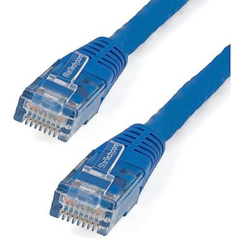 50Ft Blue Cat6 Ethernet Cable Delivers Multi Gigabit 1/2.5/5Gbps & 10Gbps Up To