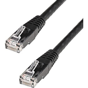 15Ft Black Cat6 Ethernet Cable Delivers Multi Gigabit 1/2.5/5Gbps & 10Gbps Up To