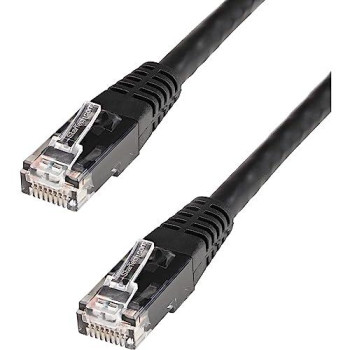 7Ft Black Cat6 Ethernet Cable Delivers Multi Gigabit 1/2.5/5Gbps & 10Gbps Up To