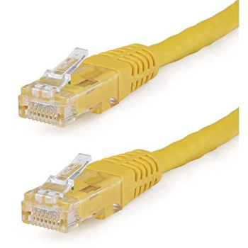 15Ft Yellow Cat6 Ethernet Cable Delivers Multi Gigabit 1/2.5/5Gbps & 10Gbps Up T