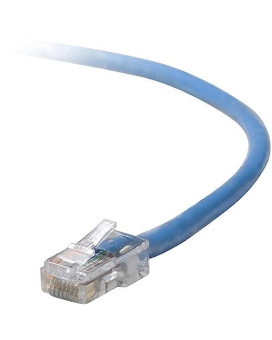 2Ft Cat5E Patch Cable, Utp, Blue Pvc Jacket, 24Awg, T568B, 50 Micron, Gold Plate