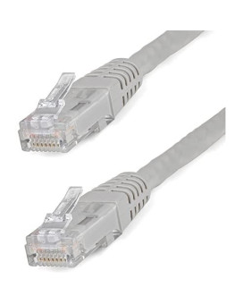 15Ft Gray Cat6 Ethernet Cable Delivers Multi Gigabit 1/2.5/5Gbps & 10Gbps Up To