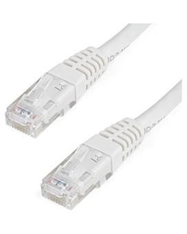 7Ft White Cat6 Ethernet Cable Delivers Multi Gigabit 1/2.5/5Gbps & 10Gbps Up To