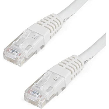 7Ft White Cat6 Ethernet Cable Delivers Multi Gigabit 1/2.5/5Gbps & 10Gbps Up To