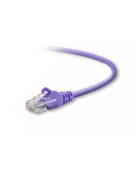 7Ft Cat5E Snagless Patch Cable, Utp, Purple Pvc Jacket, 24Awg, T568B, 50 Micron,