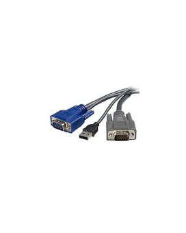 10 Ft Ultra-Thin Usb Vga 2-In-1 Kvm Cable