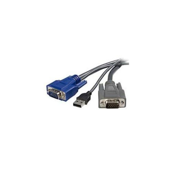 10 Ft Ultra-Thin Usb Vga 2-In-1 Kvm Cable