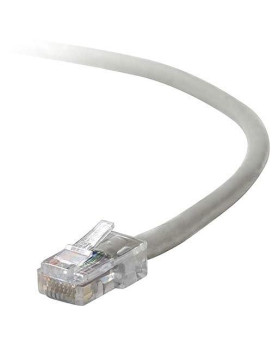 6Ft Cat5E Patch Cable, Utp, Gray Pvc Jacket, 24Awg, T568B, 50 Micron, Gold Plate