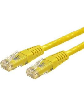 1Ft Yellow Cat6 Ethernet Cable Delivers Multi Gigabit 1/2.5/5Gbps & 10Gbps Up To