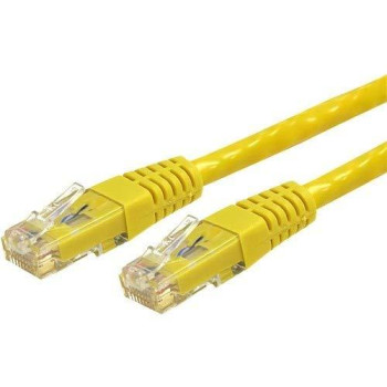 1Ft Yellow Cat6 Ethernet Cable Delivers Multi Gigabit 1/2.5/5Gbps & 10Gbps Up To