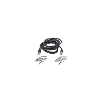 6Ft Cat5E Snagless Patch Cable, Utp, Black Pvc Jacket, 24Awg, T568B, 50 Micron,