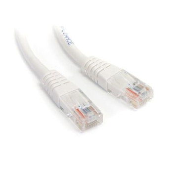 25 Ft White Molded Cat5E Utp Patch Cable