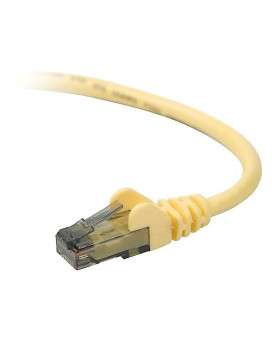 2Ft Cat6 Snagless Patch Cable, Utp, Yellow Pvc Jacket, 23Awg, 50 Micron, Gold Pl