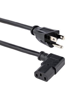 6Ft Power Cord, Nema 5-15P To Angled C13