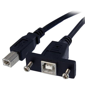 This Usb To Usb Panel Mount Features A Usb Type B Male Connector On One End, And