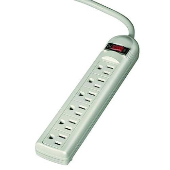 Economical Fellowes Power Strip With 6 Outlets. Office Grade Power Strip Has 3-P