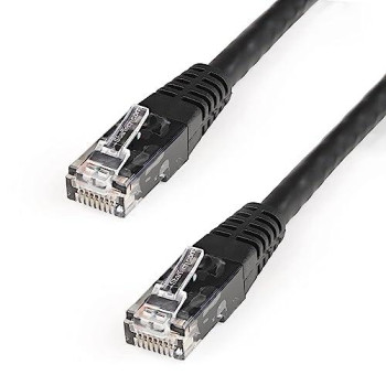 6Ft Black Cat6 Ethernet Cable Delivers Multi Gigabit 1/2.5/5Gbps & 10Gbps Up To