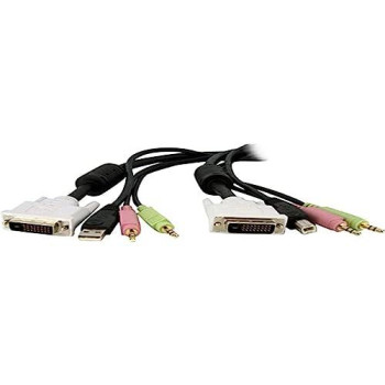 4-In-1 Usb Dvi Kvm Switch Cable W/ Audio