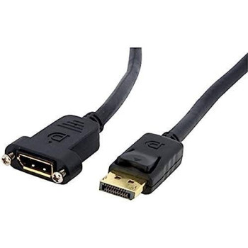 3Ft Panel Mount Displayport Cable (Male To Female); 4K X 2K Video (3840X2400P 60