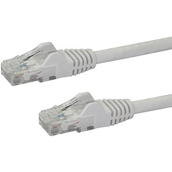 10Ft Cat6 Ethernet Cable White 100W Poe