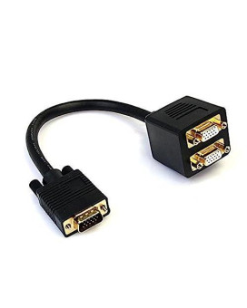 1 Ft Vga To 2X Vga Video Splitter Cable