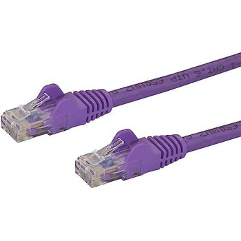 10Ft Purple Cat6 Ethernet Cable Delivers Multi Gigabit 1/2.5/5Gbps & 10Gbps Up T