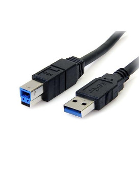 10 Ft Black Superspeed Usb 3.0 Cable A To B - M/M