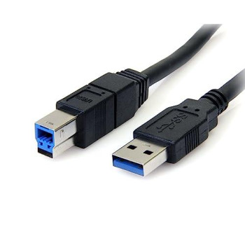 10 Ft Black Superspeed Usb 3.0 Cable A To B - M/M