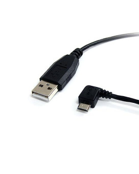 1 Ft Usb To Left Angle Micro Usb Cable - The Uusbhaub1La 1-Foot Usb A To Micro U