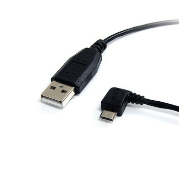 1 Ft Usb To Left Angle Micro Usb Cable - The Uusbhaub1La 1-Foot Usb A To Micro U