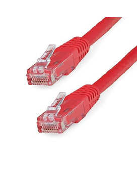 10Ft Red Cat6 Ethernet Cable Delivers Multi Gigabit 1/2.5/5Gbps & 10Gbps Up To 1