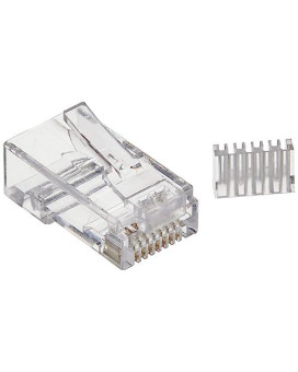 Solid Wire Cat 6 Modular Plug - 50 Pack - This Cat 6 Rj45 Modular Plug Can Be Us