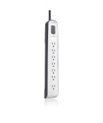 7-Outlet Surge Protector With 12 Ft Power Cord With Telephone Protection