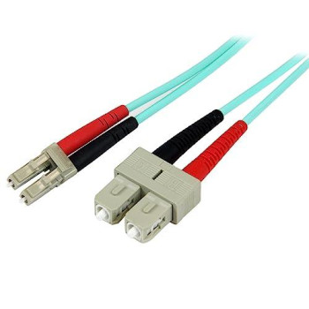 2M 10 Gb Aqua Mm Fiber Patch Cable Lc/Sc