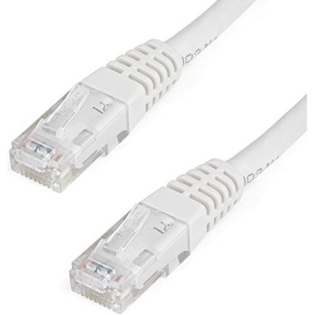 1Ft White Cat6 Ethernet Cable Delivers Multi Gigabit 1/2.5/5Gbps & 10Gbps Up To