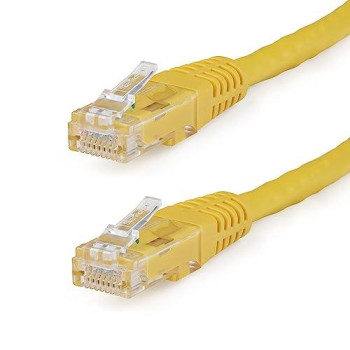 20Ft Yellow Cat6 Ethernet Cable Delivers Multi Gigabit 1/2.5/5Gbps & 10Gbps Up T