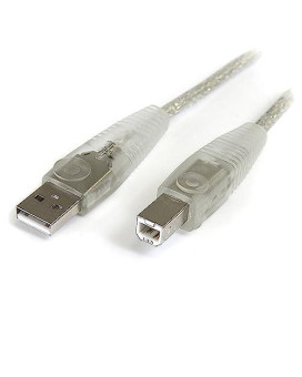 15 Ft Transparent Usb 2.0 Cable - A To B