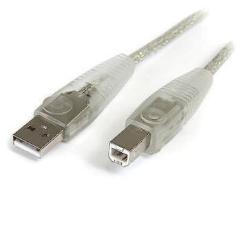 15 Ft Transparent Usb 2.0 Cable - A To B