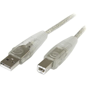 6 Ft Transparent Usb 2.0 Cable - A To B