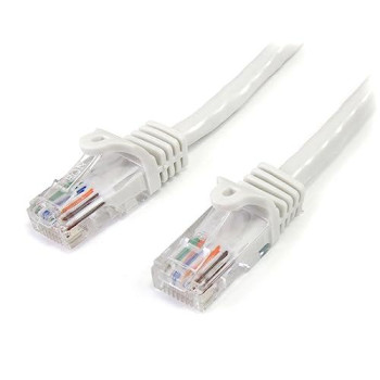 25Ft White Snagless Cat5E Patch Cable