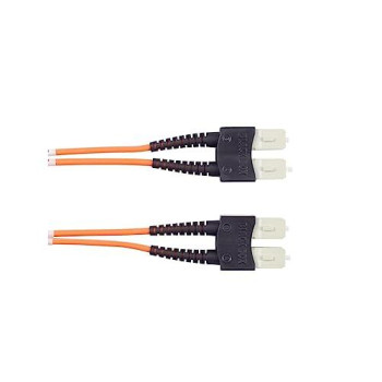 Om1 62.5/125 Multimode Fiber Optic Patch Cable - Ofnr Pvc, Sc To Sc, Orange, 2-M