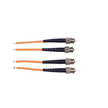 Om1 62.5/125 Multimode Fiber Optic Patch Cable - Ofnr Pvc, St To St, Orange, 10-