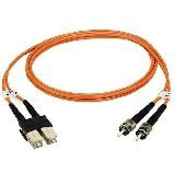 Om1 62.5/125 Multimode Fiber Optic Patch Cable - Ofnr Pvc, St To Lc, Orange, 15-