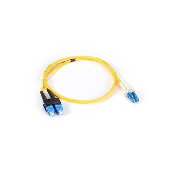 Os2 9/125 Singlemode Fiber Optic Patch Cable - Ofnr Pvc, Sc To Lc, Yellow, 1-M (