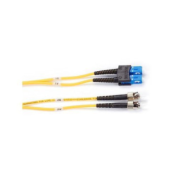 Os2 9/125 Singlemode Fiber Optic Patch Cable - Ofnr Pvc, St To Sc, Yellow, 1-M (