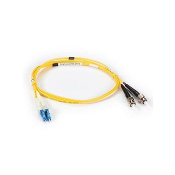 Os2 9/125 Singlemode Fiber Optic Patch Cable - Ofnr Pvc, St To Lc, Yellow, 2-M (