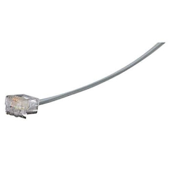 Flat Satin Telco Patch Cable - Stranded, Unshielded, Pvc, Straight-Pin, 6-Wire,