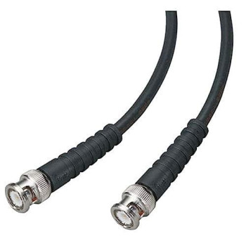 Coax Patch Cable - Rg59, Shielded, Solid, Pvc, 75-Ohm, Bnc, Male/Male, Black, 25